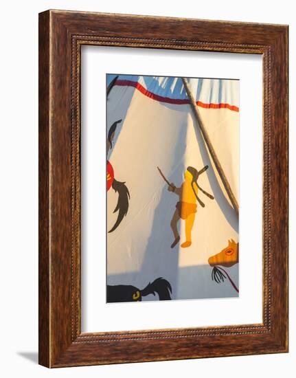 Painted Tipi at North American Indian Days in Browning, Montana, USA-Chuck Haney-Framed Photographic Print