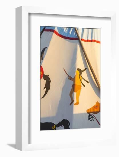 Painted Tipi at North American Indian Days in Browning, Montana, USA-Chuck Haney-Framed Photographic Print