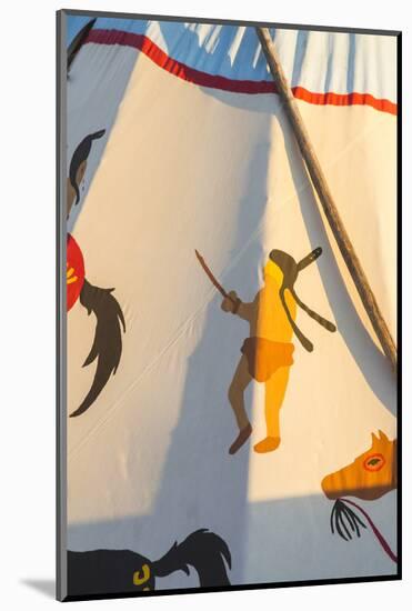 Painted Tipi at North American Indian Days in Browning, Montana, USA-Chuck Haney-Mounted Photographic Print