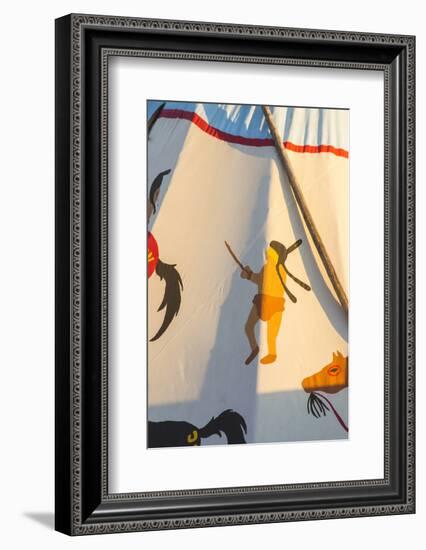 Painted Tipi at North American Indian Days in Browning, Montana, USA-Chuck Haney-Framed Photographic Print