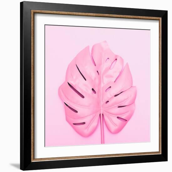 Painted Tropical Palm Leaf of Monstera-Katya Havok-Framed Photographic Print