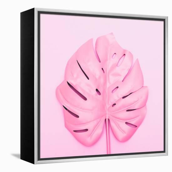 Painted Tropical Palm Leaf of Monstera-Katya Havok-Framed Stretched Canvas