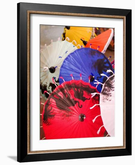 Painted Umbrellas, Bo Sang, Thailand-Kristin Piljay-Framed Photographic Print