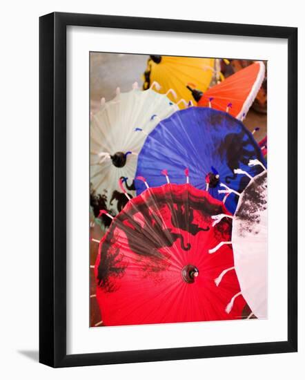 Painted Umbrellas, Bo Sang, Thailand-Kristin Piljay-Framed Photographic Print