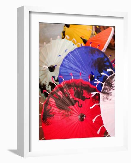 Painted Umbrellas, Bo Sang, Thailand-Kristin Piljay-Framed Photographic Print