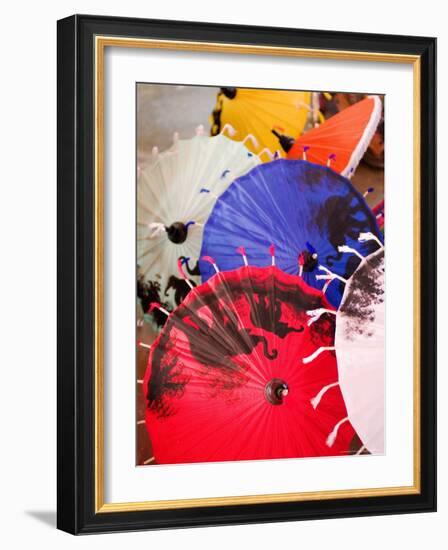 Painted Umbrellas, Bo Sang, Thailand-Kristin Piljay-Framed Photographic Print