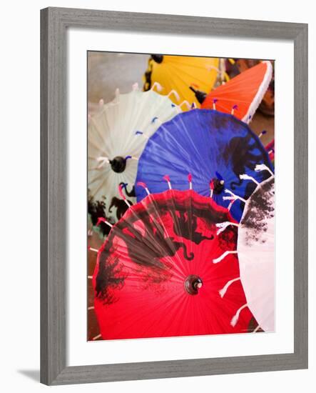 Painted Umbrellas, Bo Sang, Thailand-Kristin Piljay-Framed Photographic Print