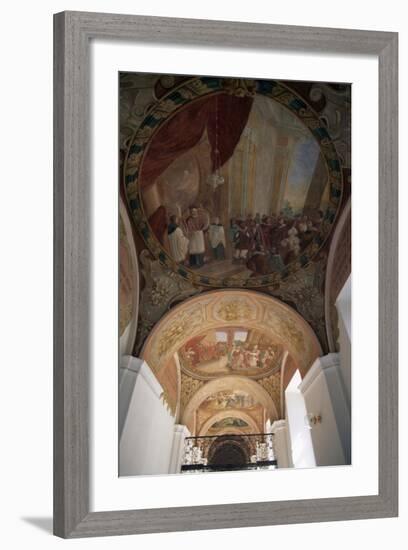 Painted Vaults of Cathedral of Santa Margherita, Brevnov Monastery, Prague, Bohemia-null-Framed Giclee Print