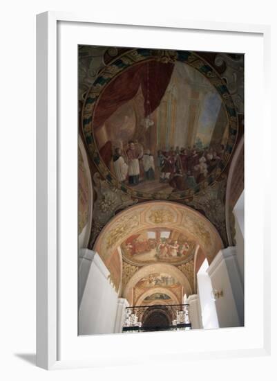 Painted Vaults of Cathedral of Santa Margherita, Brevnov Monastery, Prague, Bohemia-null-Framed Giclee Print