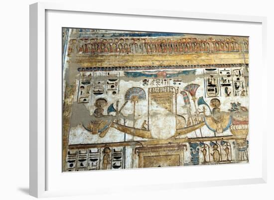 Painted Wall Relief, Temple of Rameses III, Medinet Habu, Egypt, 12th Century Bc-null-Framed Giclee Print