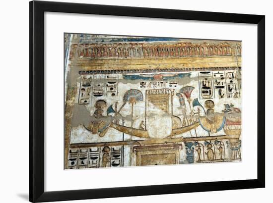 Painted Wall Relief, Temple of Rameses III, Medinet Habu, Egypt, 12th Century Bc-null-Framed Giclee Print