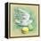 Painted Watercolor French Dessert Macaroons and Tea Cups-lozas-Framed Stretched Canvas