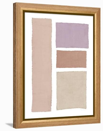 Painted Weaving III on White Blush-Piper Rhue-Framed Stretched Canvas