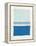 Painted Weaving V Pacific Blue-Piper Rhue-Framed Stretched Canvas