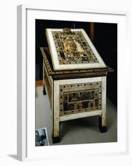 Painted Wooden Box Covered with Carved Ivory, from Tomb of Tutankhamun-null-Framed Giclee Print