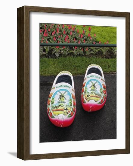 Painted Wooden Shoe, Keukenhof Gardens, Lisse, Netherlands-Adam Jones-Framed Photographic Print