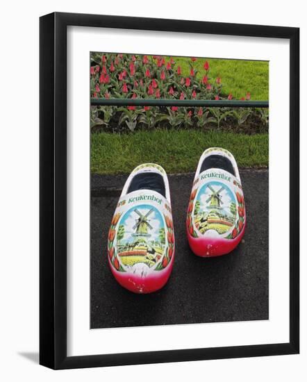 Painted Wooden Shoe, Keukenhof Gardens, Lisse, Netherlands-Adam Jones-Framed Photographic Print