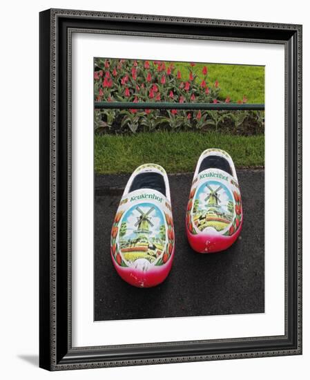 Painted Wooden Shoe, Keukenhof Gardens, Lisse, Netherlands-Adam Jones-Framed Photographic Print