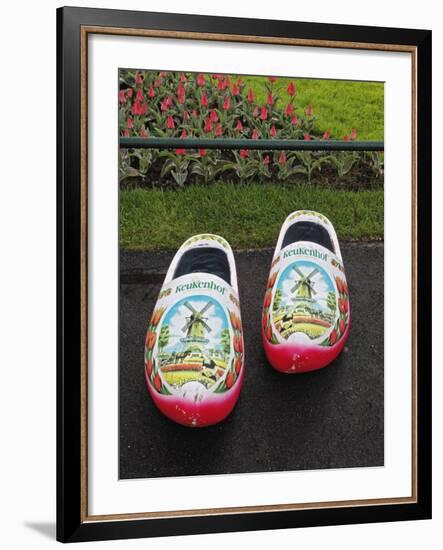 Painted Wooden Shoe, Keukenhof Gardens, Lisse, Netherlands-Adam Jones-Framed Photographic Print