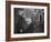 Painter Brion Gysin, Shown W His Paintings in Hotel Room in with Writer William S. Burroughs-Loomis Dean-Framed Photographic Print