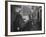 Painter Brion Gysin, Shown W His Paintings in Hotel Room in with Writer William S. Burroughs-Loomis Dean-Framed Photographic Print