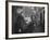 Painter Brion Gysin, Shown W His Paintings in Hotel Room in with Writer William S. Burroughs-Loomis Dean-Framed Photographic Print