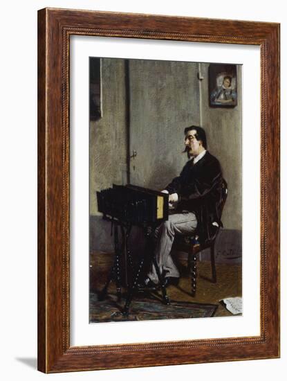 Painter Cristiano Banti at Harmonium-Giovanni Boldini-Framed Giclee Print