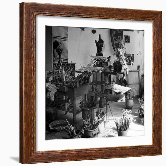 Painter Georges Braque's Studio-David Scherman-Framed Photographic Print