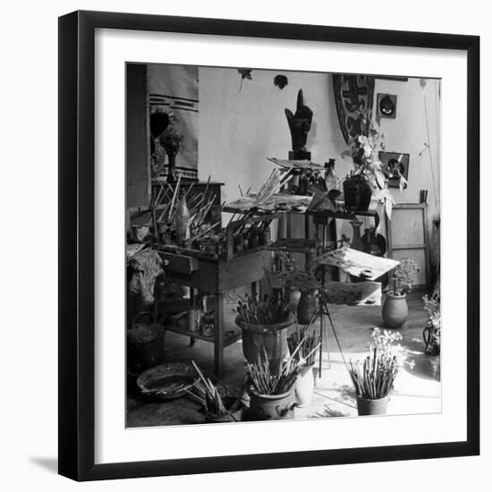 Painter Georges Braque's Studio-David Scherman-Framed Photographic Print