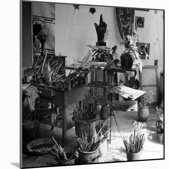 Painter Georges Braque's Studio-David Scherman-Mounted Photographic Print