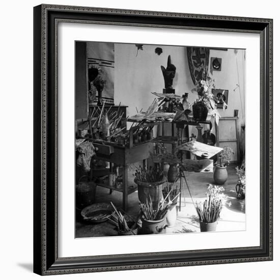 Painter Georges Braque's Studio-David Scherman-Framed Photographic Print