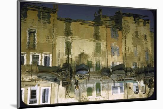 Painter is Reflected in River or Canal at Martigues, a Mediterranean Fishing Village-Walter Sanders-Mounted Photographic Print