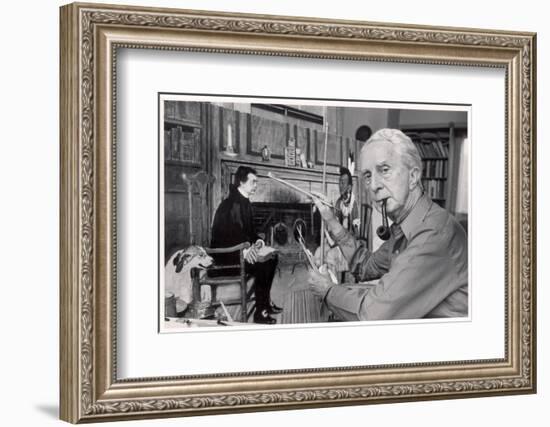 Painter Norman Rockwell Working in His Studio-Alfred Eisenstaedt-Framed Photographic Print