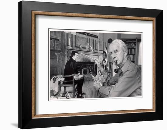 Painter Norman Rockwell Working in His Studio-Alfred Eisenstaedt-Framed Photographic Print