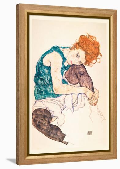 Painter's Wife, Seated-Egon Schiele-Framed Stretched Canvas