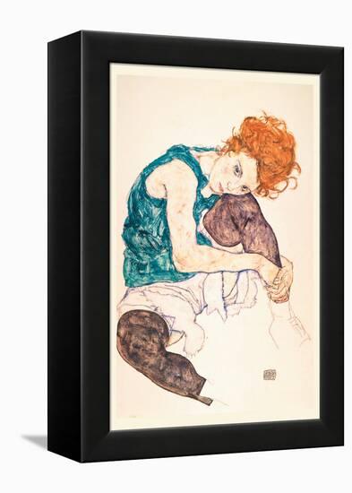 Painter's Wife, Seated-Egon Schiele-Framed Stretched Canvas