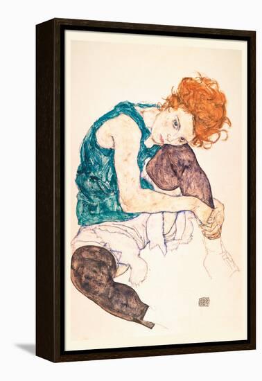 Painter's Wife, Seated-Egon Schiele-Framed Stretched Canvas