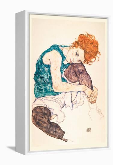 Painter's Wife, Seated-Egon Schiele-Framed Stretched Canvas