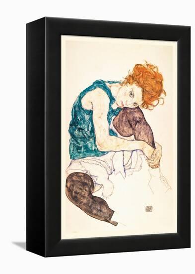 Painter's Wife, Seated-Egon Schiele-Framed Stretched Canvas