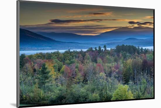 Painterly fall landscape with fog and fall foliage, Sugar Hill, White Mountains, New Hampshire-Howie Garber-Mounted Photographic Print