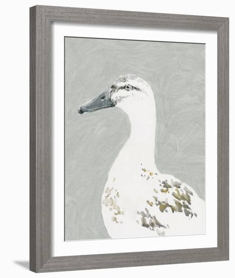 Painterly Portrait - Duck-Aurora Bell-Framed Giclee Print