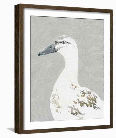 Painterly Portrait - Duck-Aurora Bell-Framed Giclee Print