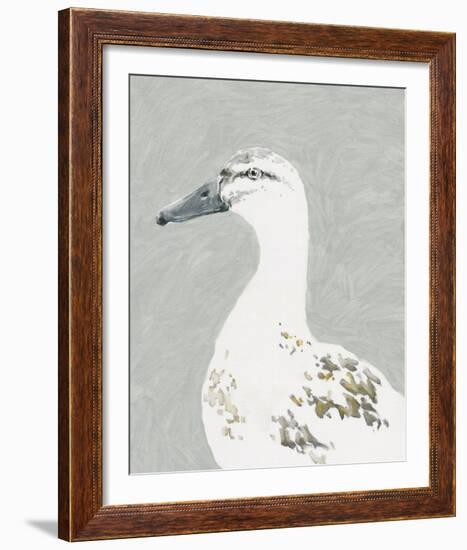 Painterly Portrait - Duck-Aurora Bell-Framed Giclee Print