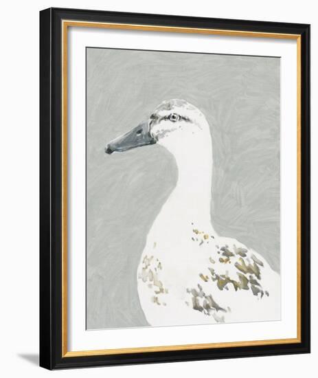 Painterly Portrait - Duck-Aurora Bell-Framed Giclee Print