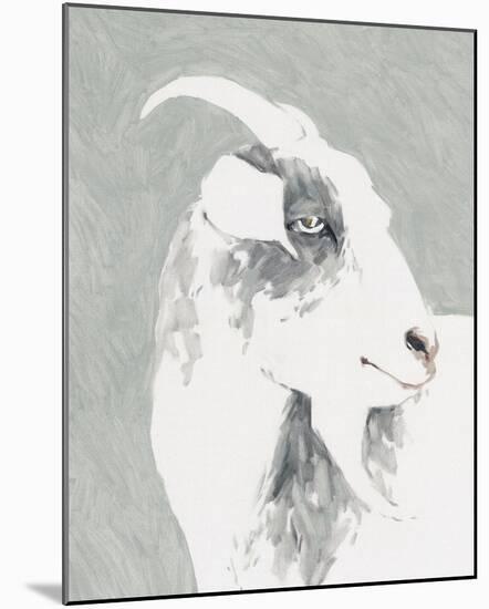 Painterly Portrait - Goat-Aurora Bell-Mounted Giclee Print