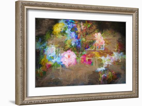 Painterly Posy, 2018,-Helen White-Framed Giclee Print