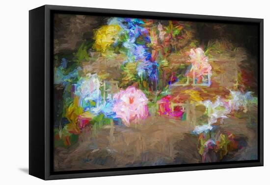 Painterly Posy, 2018,-Helen White-Framed Premier Image Canvas