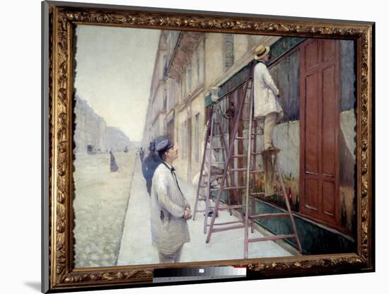 Painters in Building in 1877. Painting by Gustave Caillebotte (1848-1894), 1877. Dim: 1,13 X 0,85M.-Gustave Caillebotte-Mounted Giclee Print