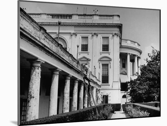 Painters Repainting the White House-null-Mounted Photographic Print