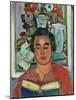 Painting and Book (Portrait of Miss Jean Mccaig)-George Leslie Hunter-Mounted Giclee Print